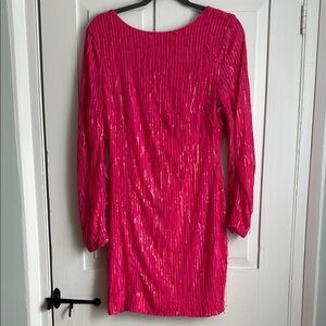 Dress The Population Sequin Pink Mini Dress